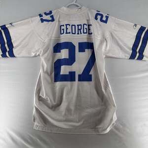 0903 Reebok Dallas Cowboys Eddie George #27 Away Jersey